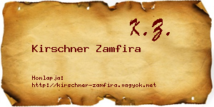 Kirschner Zamfira névjegykártya